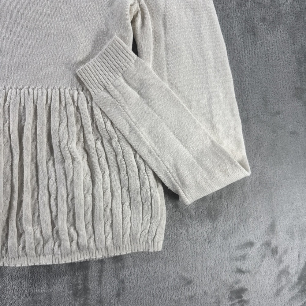 Hollister Babydoll‎ Top Sweater Women's XS White Cream Y2K Bella Swan 2000s - Picture 4 of 16